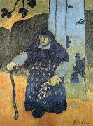 Paul Serusier old berton woman under a tee Spain oil painting artist